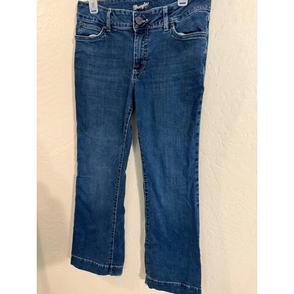 Wrangler Slight Flare Flattering Casual Blue Jeans - Picture 2 of 10
